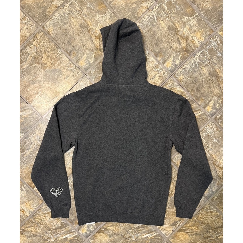 Diamond Supply Co Hoodie Mens Medium Charcoal NWT Graphic Streetwear Sweatshirt - Picture 2 of 6
